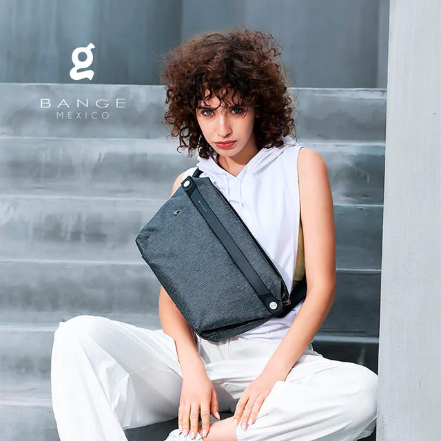 Mochila Gris Cruzada Bange Modelo BG-7550