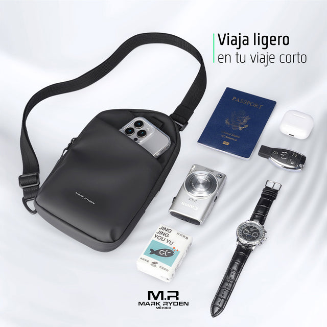 Bandolera Ejecutiva Aesthetic Negra | Moderna, Compacta y Funcional para Profesionales Mark Ryden MR732