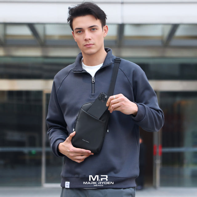 Bandolera Ejecutiva Aesthetic Negra | Moderna, Compacta y Funcional para Profesionales Mark Ryden MR732