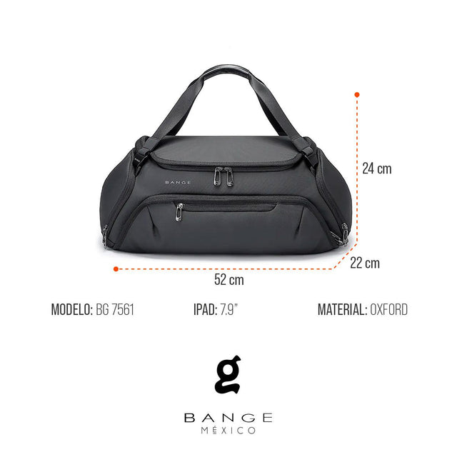 Maleta BANGE. Para Viaje, Gimnasio. Material repelente al agua . Modelo BG-7561