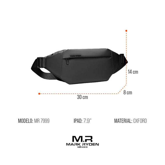 Mochila Bandolera Cruzada Mark Ryden. Estilo casual y espacio para iPad de 7.9″. Modelo MR 7999