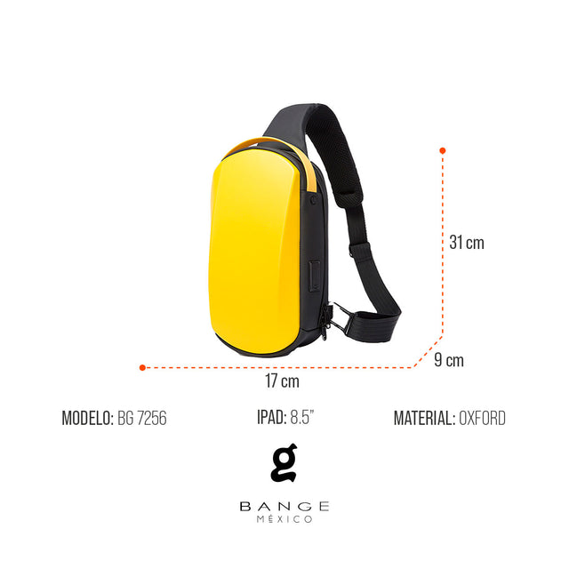 Bandolera Urbana Bange BG-7256 | Tapa Dura y Puerto USB | Estilo Creativo
