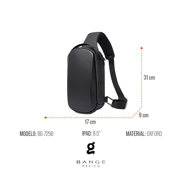 Bandolera Urbana Bange BG-7256 | Tapa Dura y Puerto USB | Estilo Creativo