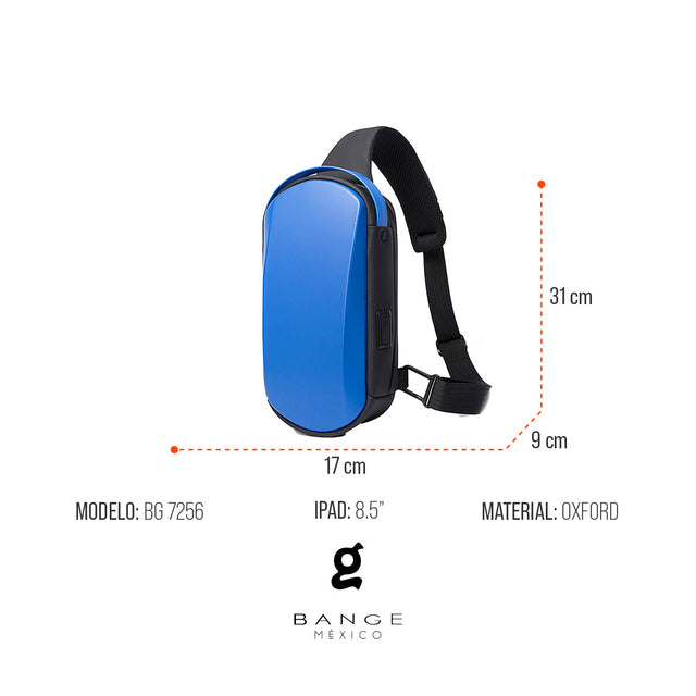 Bandolera Urbana Bange BG-7256 | Tapa Dura y Puerto USB | Estilo Creativo