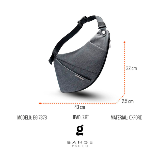 Bandolera Cruzada Urbana Bange BG-7378 | Expandible con Bolsillo para Botella