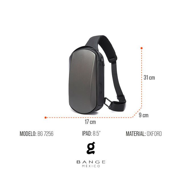 Bandolera Urbana Bange BG-7256 | Tapa Dura y Puerto USB | Estilo Creativo