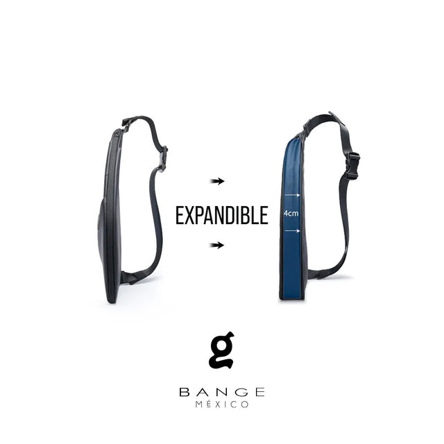 Bandolera Cruzada Urbana Bange BG-7378 | Expandible con Bolsillo para Botella