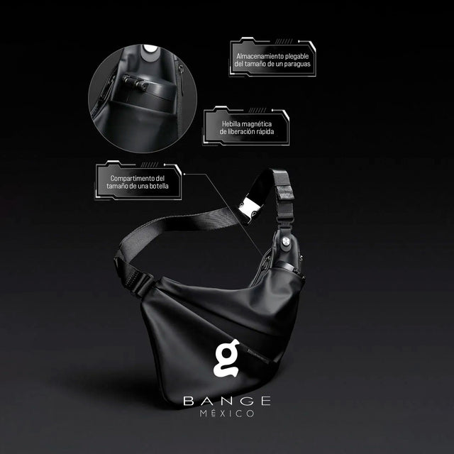 Bandolera Cruzada Urbana Bange BG-7378 | Expandible con Bolsillo para Botella