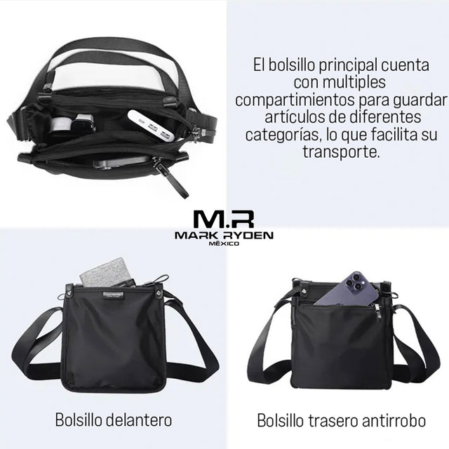 Bolso Cruzado MR499 | Compatible con iPad de 9.7”, con Múltiples Compartimentos