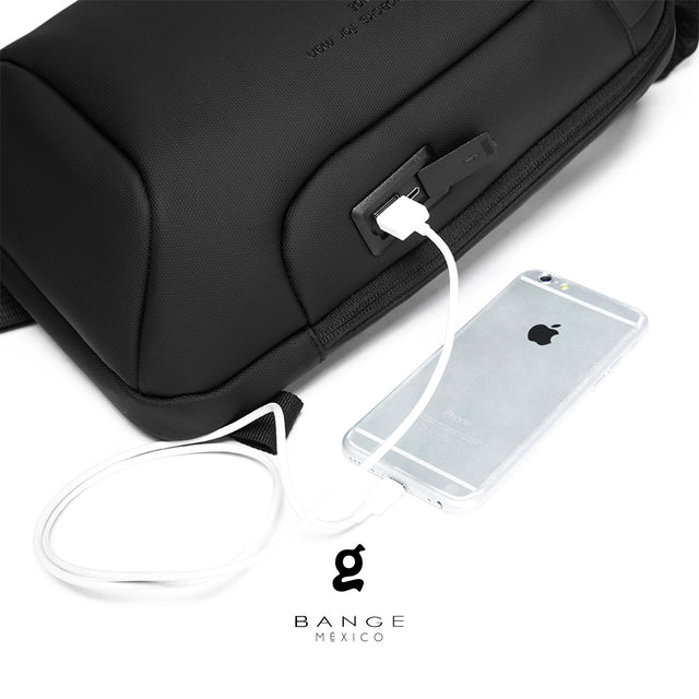 Mochila cruzada unisex Bange BG-7221 | para iPad de 9.7” con Puerto USB Integrado