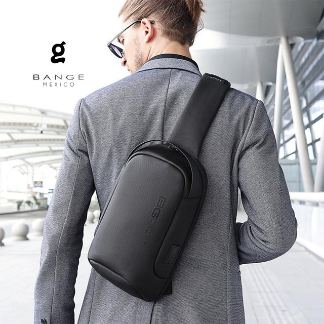 Mochila cruzada unisex Bange BG-7221 | para iPad de 9.7” con Puerto USB Integrado