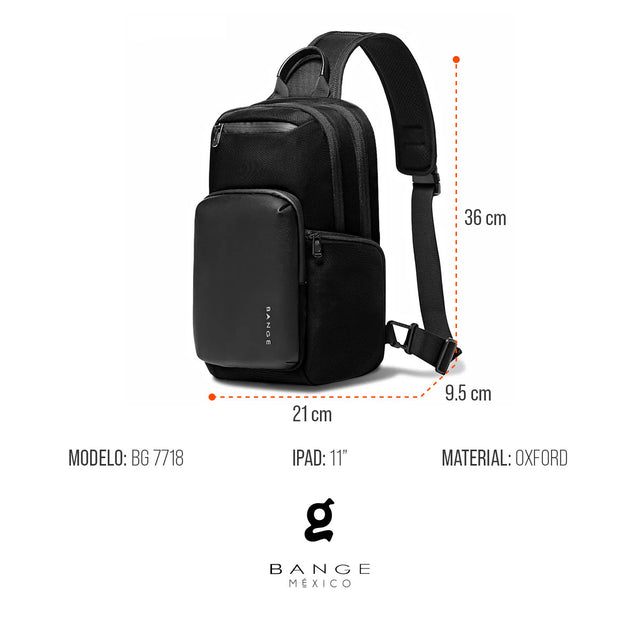 Bandolera uso Urbano Bange BG-7718 | Ideal para iPad de 11” con Correa Ajustable