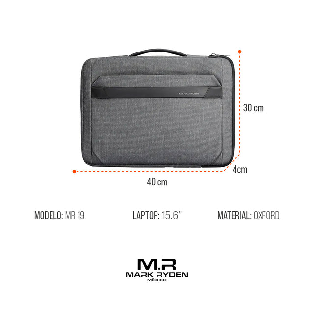 Maletín para Laptop 13.3”/ 15” /15.6" Mark Ryden MR 19 | Repelente al agua, Bolsillos Organizadores.