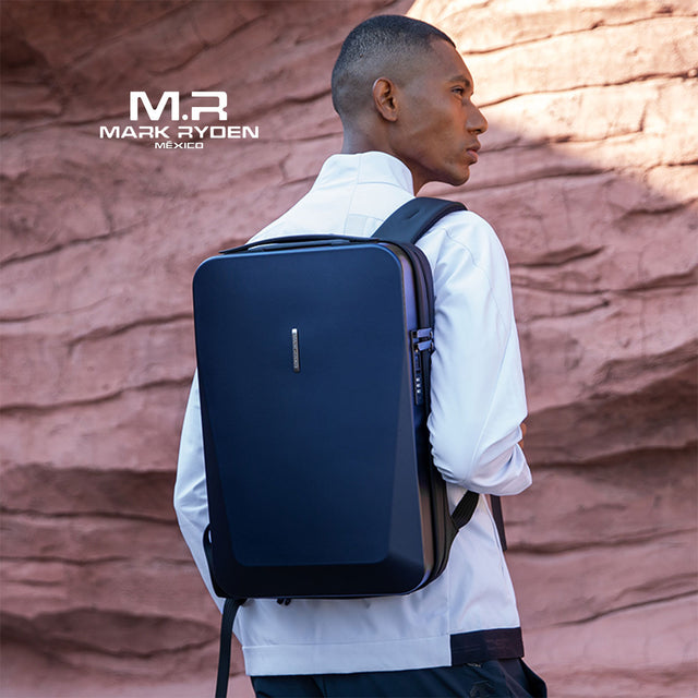 Mochila Futurista Mark Ryden MR7612 | Tapa Dura Antirrobo, puerto USB + USB C integrados
