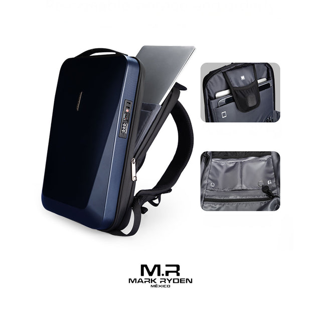 Mochila Futurista Mark Ryden MR7612 | Tapa Dura Antirrobo, puerto USB + USB C integrados