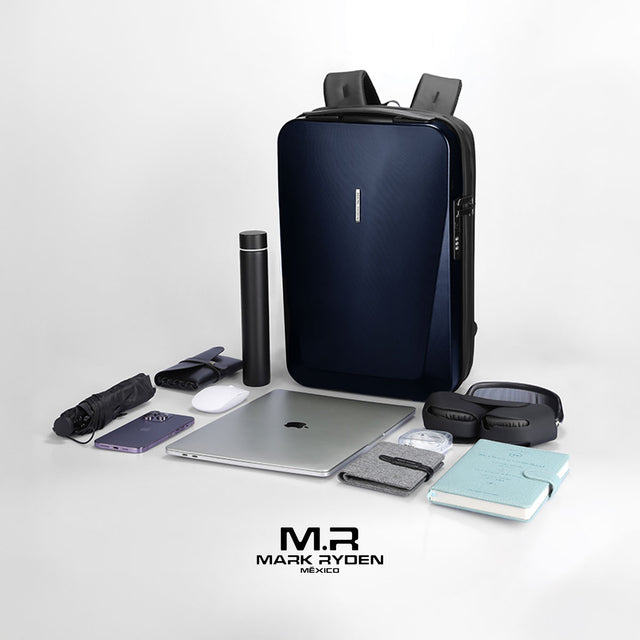 Mochila Futurista Mark Ryden MR7612 | Tapa Dura Antirrobo, puerto USB + USB C integrados