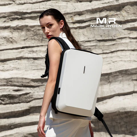 Mochila Futurista Mark Ryden MR7612 | Tapa Dura Antirrobo, puerto USB + USB C integrados