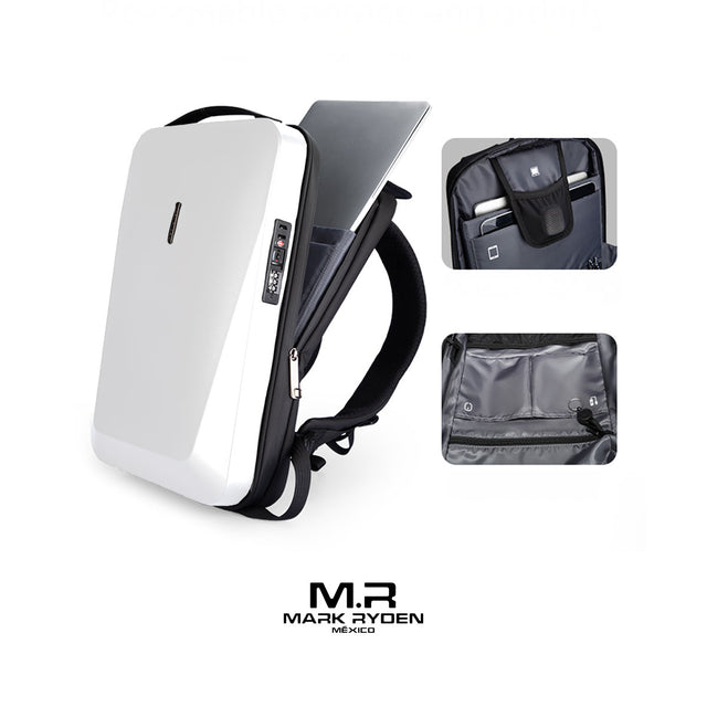 Mochila Futurista Mark Ryden MR7612 | Tapa Dura Antirrobo, puerto USB + USB C integrados