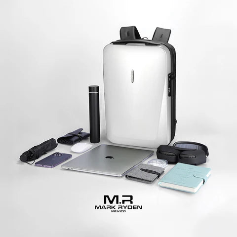 Mochila Futurista Mark Ryden MR7612 | Tapa Dura Antirrobo, puerto USB + USB C integrados