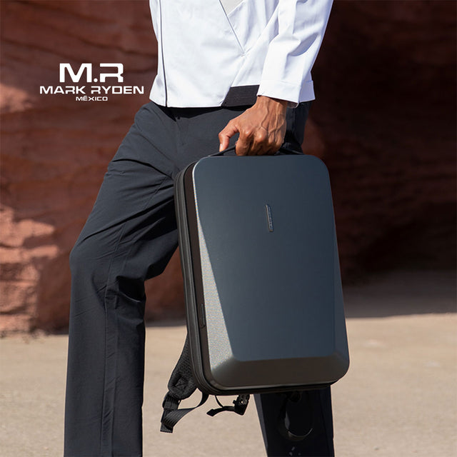 Mochila Futurista Mark Ryden MR7612 | Tapa Dura Antirrobo, puerto USB + USB C integrados