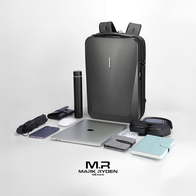 Mochila Futurista Mark Ryden MR7612 | Tapa Dura Antirrobo, puerto USB + USB C integrados
