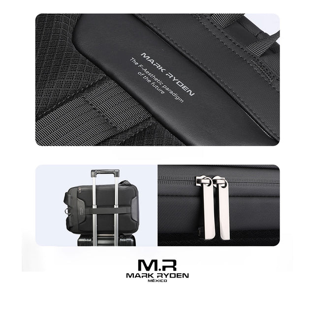 Mochila Futurista Mark Ryden MR7612 | Tapa Dura Antirrobo, puerto USB + USB C integrados
