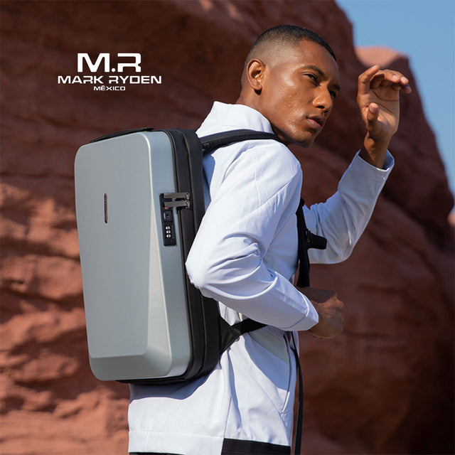 Mochila Futurista Mark Ryden MR7612 | Tapa Dura Antirrobo, puerto USB + USB C integrados