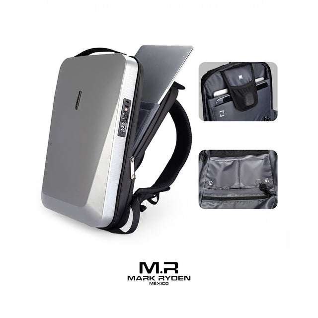 Mochila Futurista Mark Ryden MR7612 | Tapa Dura Antirrobo, puerto USB + USB C integrados