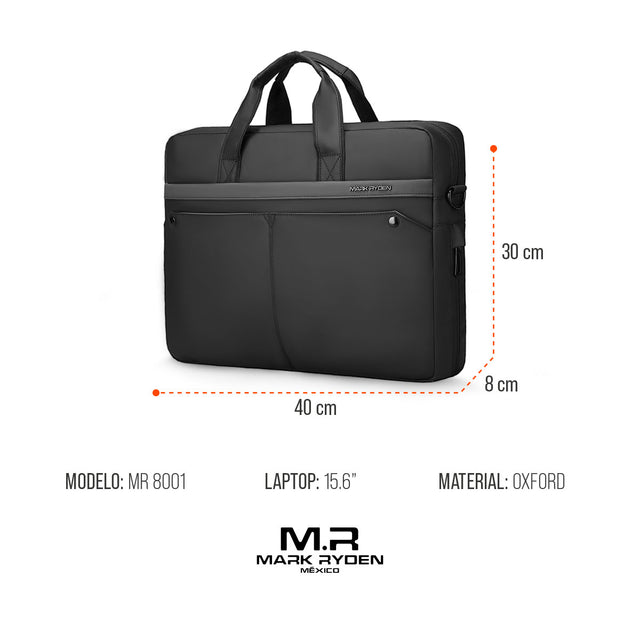 Maletín Moderno para Laptop 14” y 15.6” | Expandible, Impermeable y de Estilo Aesthetic Mark Ryden MR8001
