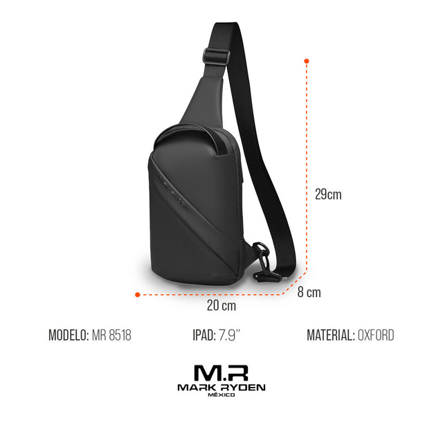 Bandolera Urbana Repelente al agua Mark Ryden MR8518 para iPad 7.9” | Ligera para Uso Diario