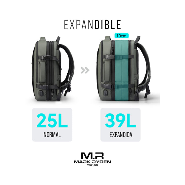 Mochila expandible para viajeros Mark Ryden Modelo 9299KR