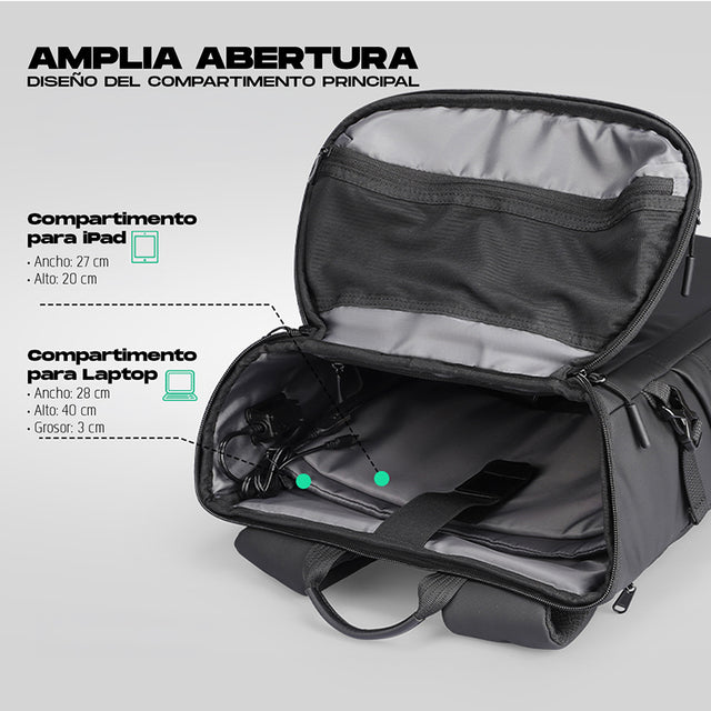 Mochila para Laptop Mark Ryden Impermeable de Gran Capacidad para Negocios y Viaje MR 6886
