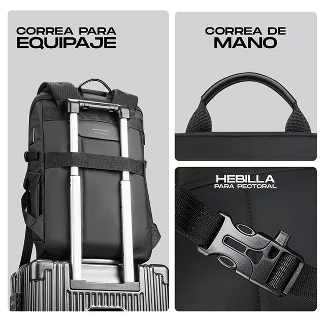 Mochila para Laptop Mark Ryden Impermeable de Gran Capacidad para Negocios y Viaje MR 6886