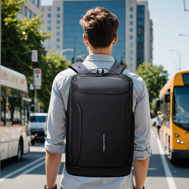 Mochila Ejecutiva Antirrobo para Laptop 17.3” con Puerto USB, Apertura 180° y Capacidad de 30L – MR 9031YSJKR