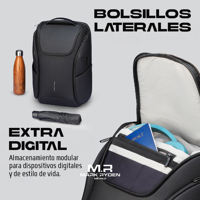 Mochila Mark Ryden de Gran Capacidad para Laptop – Profesional, Impermeable y para Trabajo y Viaje MR 9730