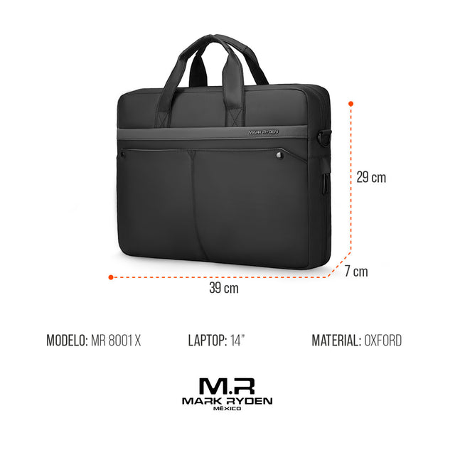 Maletín Moderno para Laptop 14” y 15.6” | Expandible, Impermeable y de Estilo Aesthetic Mark Ryden MR8001