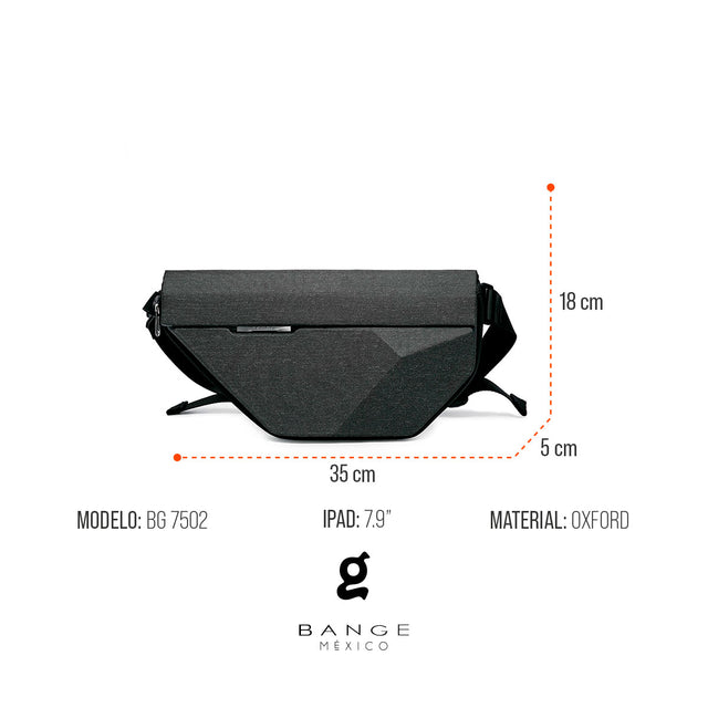 Mochila Cruzada Ligera Bange BG-7502 | con Expansión de 7cm para Tablet de 7.9”