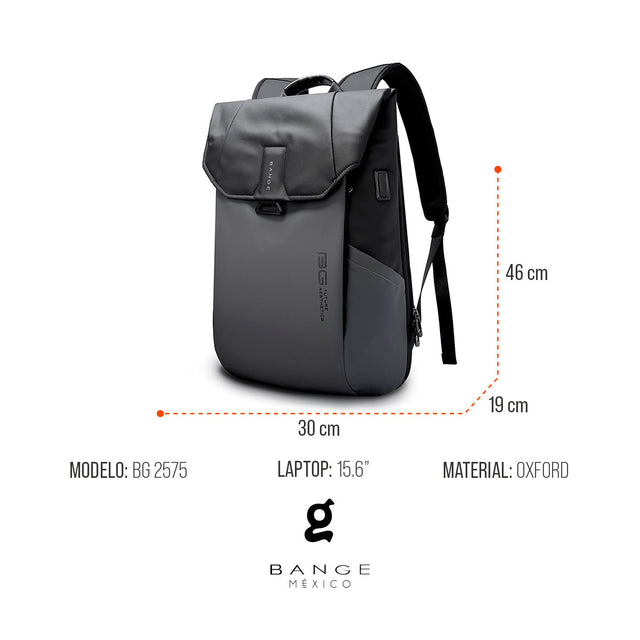 Mochila Versátil para Laptop 15.6” Bange BG-2575 | Repelente al agua con Puerto USB