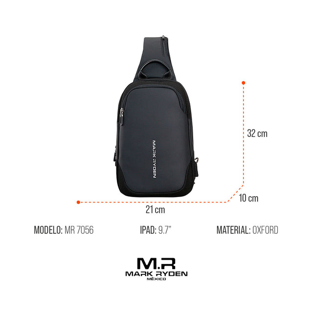 Mochila Cruzada Mark Ryden MR7056 | para Tablet 9.7” y con Puerto USB