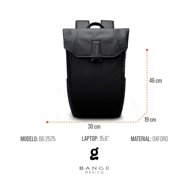 Mochila Versátil para Laptop 15.6” Bange BG-2575 | Repelente al agua con Puerto USB