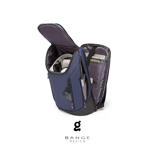 Mochila Ejecutiva Aesthetic con Puerto USB y Apertura 180° | Bange – Para Laptop de 15.6” y Viajes Urbanos BG-2517