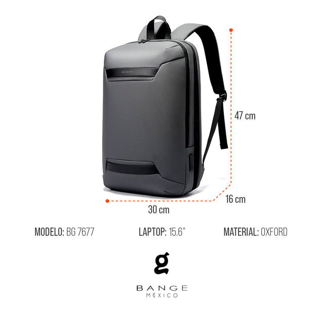 Mochila Ejecutiva para laptop de 15.6” y iPad Bange BG-7677 | con Puerto USB-C y  Estilo elegante