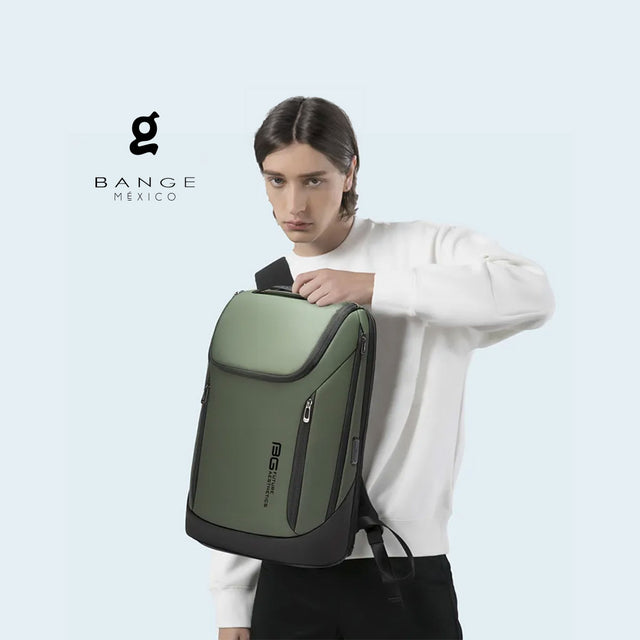 Mochila Ejecutiva Aesthetic con Puerto USB y Apertura 180° | Bange – Para Laptop de 15.6” y Viajes Urbanos BG-2517