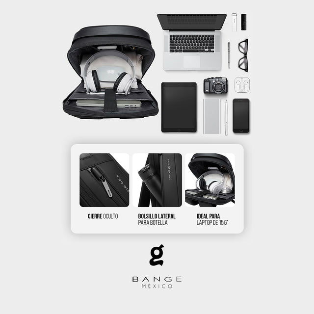 Mochila Antirrobo Bange BG-7225 | para Laptop de 15.6” con Diseño Repelente al Agua