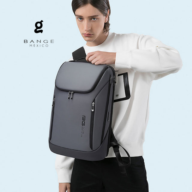 Mochila Ejecutiva Aesthetic con Puerto USB y Apertura 180° | Bange – Para Laptop de 15.6” y Viajes Urbanos BG-2517