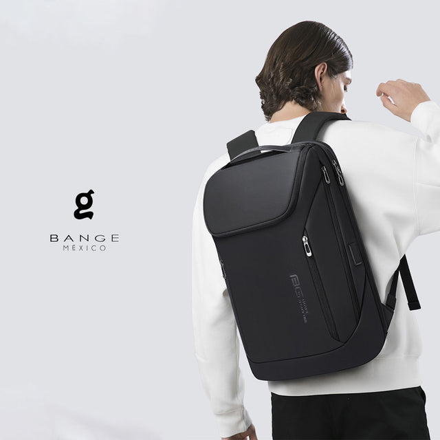 Mochila Ejecutiva Aesthetic con Puerto USB y Apertura 180° | Bange – Para Laptop de 15.6” y Viajes Urbanos BG-2517