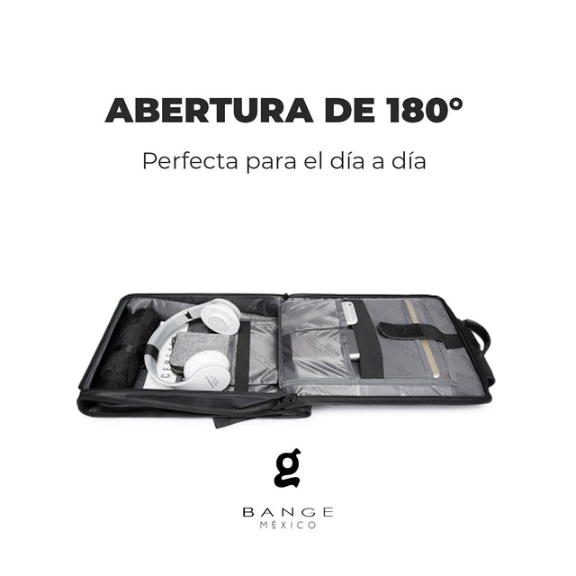 Mochila Ejecutiva delgada Bange BG-7252 | para Laptop de 14” con Apertura 180°