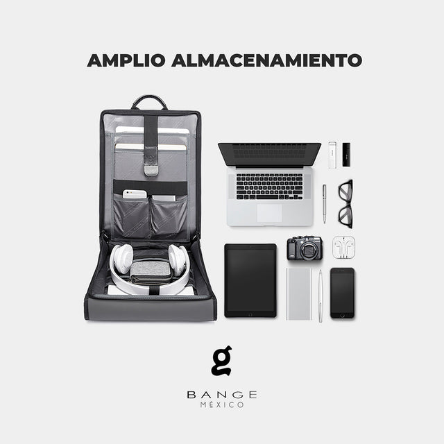 Mochila Ejecutiva delgada Bange BG-7252 | para Laptop de 14” con Apertura 180°