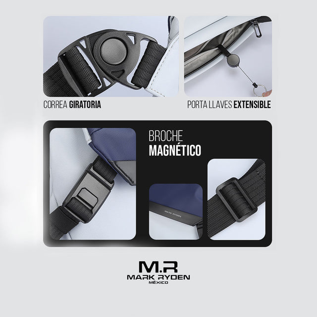 Mochila Bandolera Mark Ryden MR2819 | Capacidad 7L y Protección para iPad de 11”