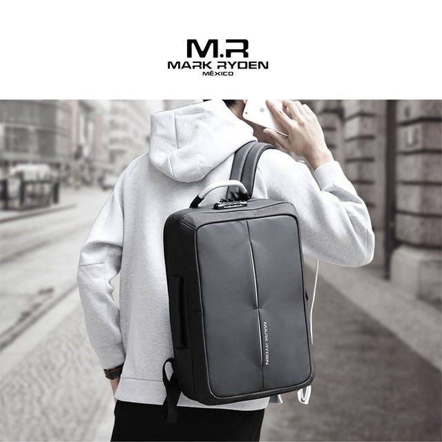 Mochila Ejecutiva Mark Ryden MR6832 | para Laptop 15.6” Expandible y con Puerto USB